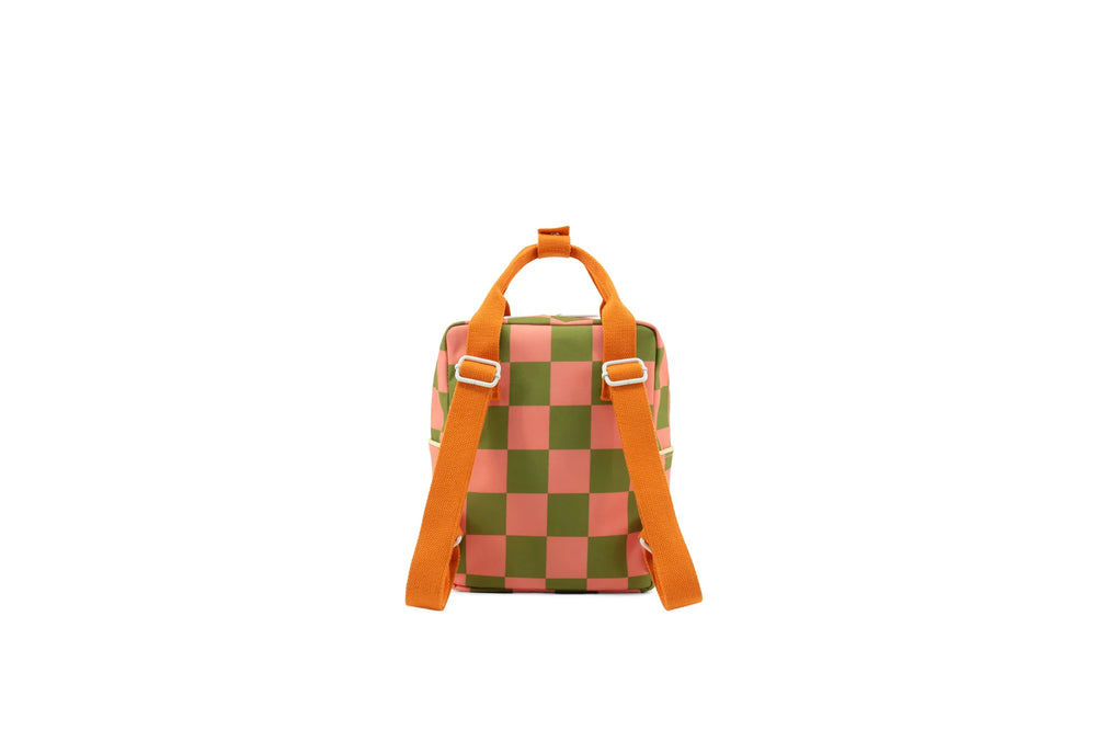 Sticky Lemon - backpack small | farmhouse checkerboard | sprout green