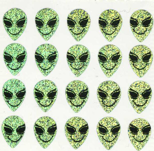 Sticker Magic - Prismatic Stickers - Smiley Alien