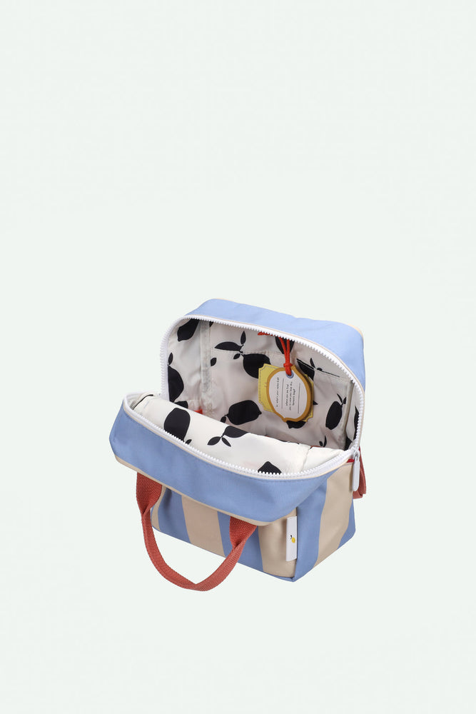 Sticky Lemon - backpack small | stripes | cloud blue + twiggy beige ...