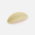 CHUNKS - Oval Barrette in Olive Check