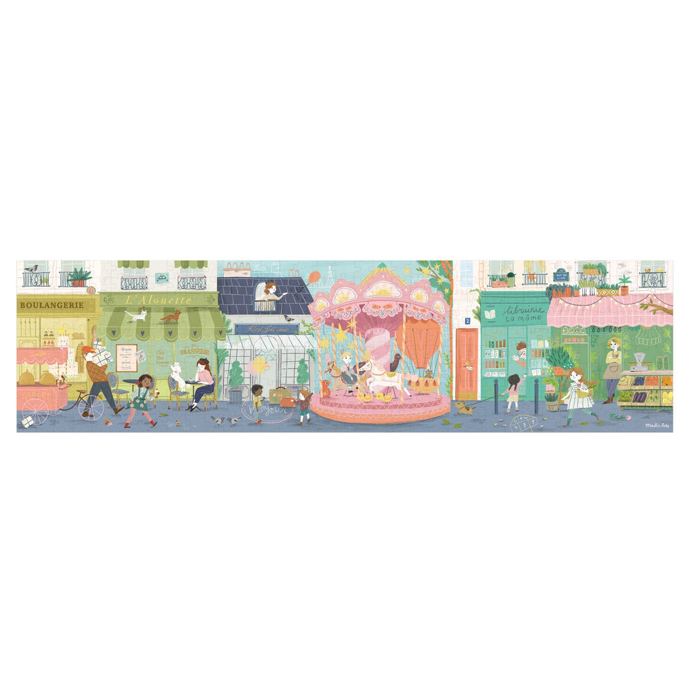 Moulin Roty - Panoramic puzzle 10 Rue des Lilas Paris, 350pcs
