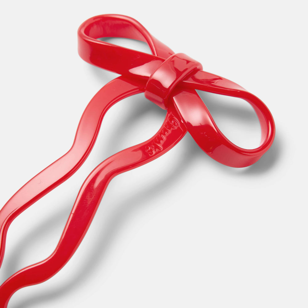 CHUNKS - Bow Hairpin in Large Cherry