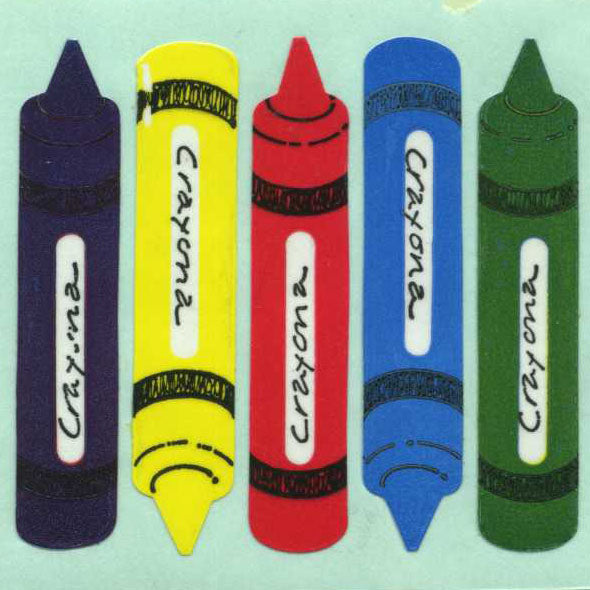 Sticker Magic - Paper Stickers - Crayons