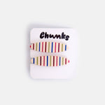CHUNKS - Allie Clips in Oval Vanilla Stripe