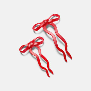 CHUNKS - Bow Hairpin in Large Cherry