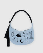 BAGGU - Medium Nylon Crescent Bag Embroidered Ballet Icons