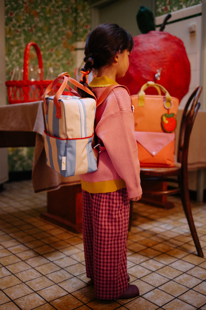 Sticky Lemon - backpack small | stripes | cloud blue + twiggy beige ...