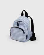 BAGGU - Mini Nylon Backpack Light Blue Gingham