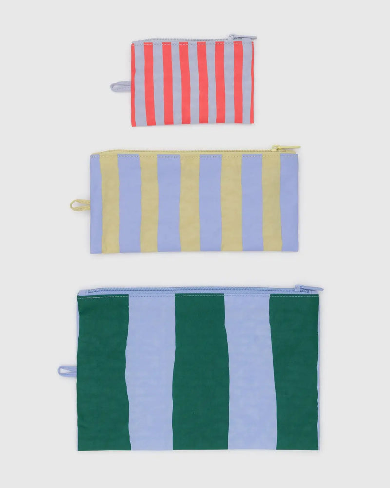 BAGGU - Flat Pouch Set Painted Stripe