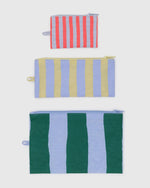 BAGGU - Flat Pouch Set Painted Stripe