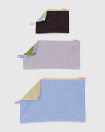 BAGGU - Flat Pouch Set Pastels Colorblock