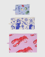 BAGGU - Flat Pouch Set Sea Creatures