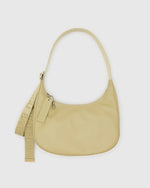 BAGGU - Medium Recycled Leather Crescent Bag Straw