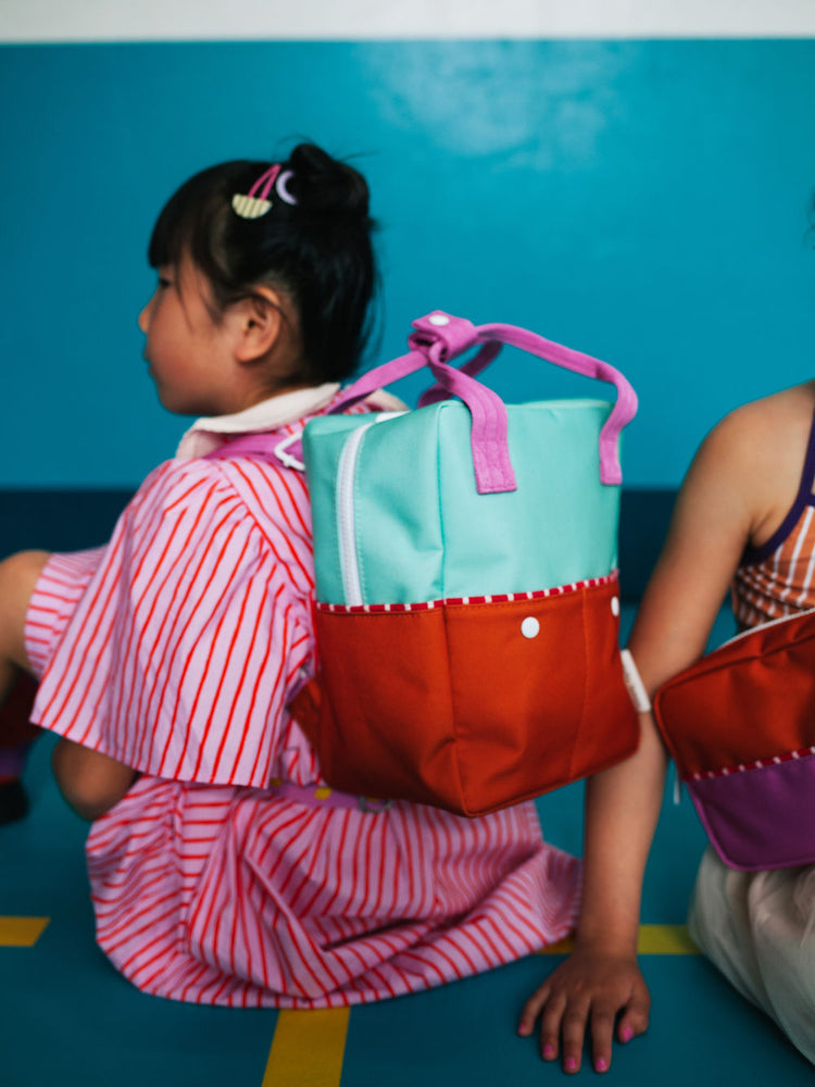 Sticky Lemon - backpack small | better together | colourblocking | towel green
