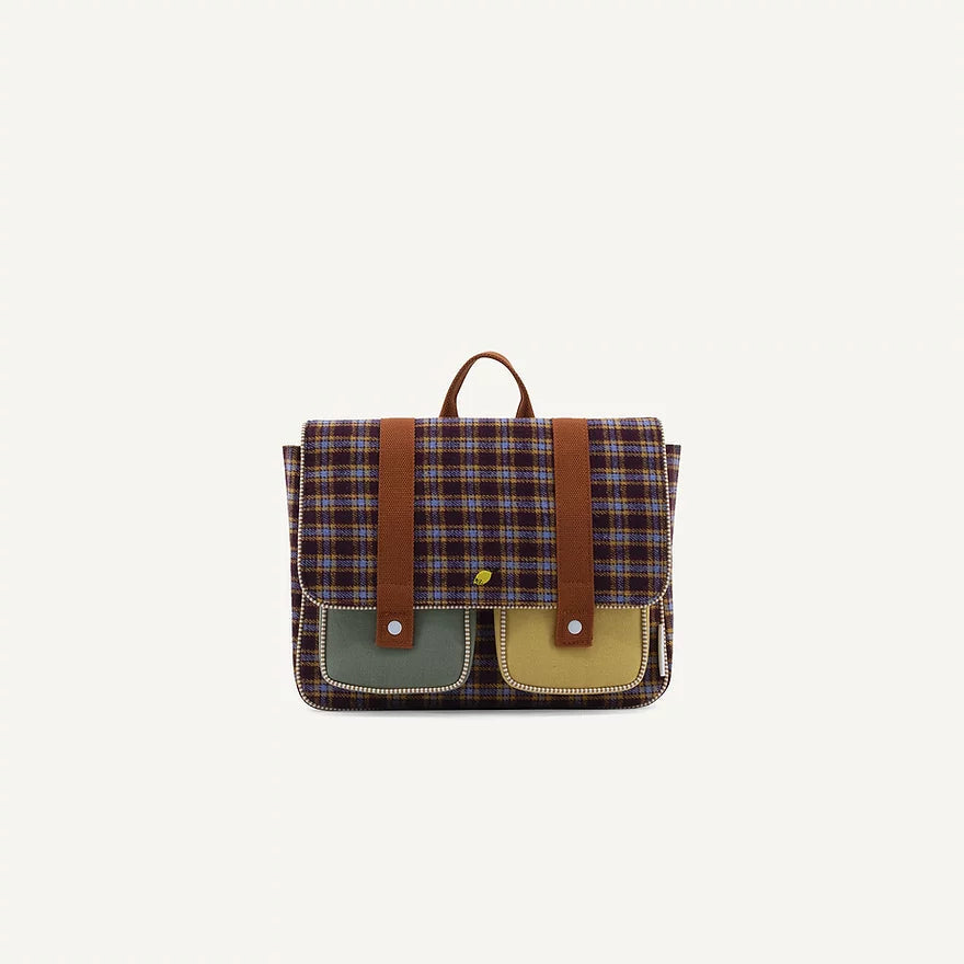 Sticky Lemon - School bag | tartan stormy purple | meet me in the meadows