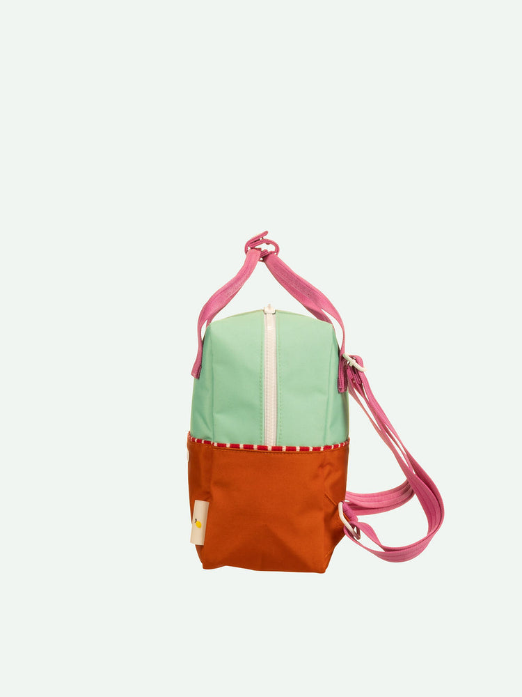 Sticky Lemon - backpack small | better together | colourblocking | towel green