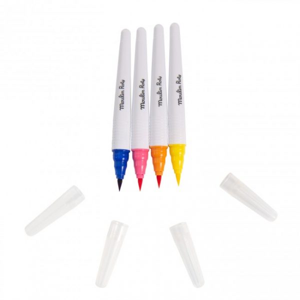 Moulin Roty - 12 LARGE BRUSH PENS - LES SCHMOUKS