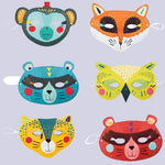 Moulin Roty - Broc' & Rolls - Masks (Set of 6)