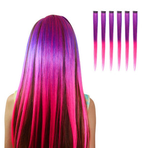 Magic Manes - Tutti Fruity Purple and Pink Ombre Clip-in Hair Extension
