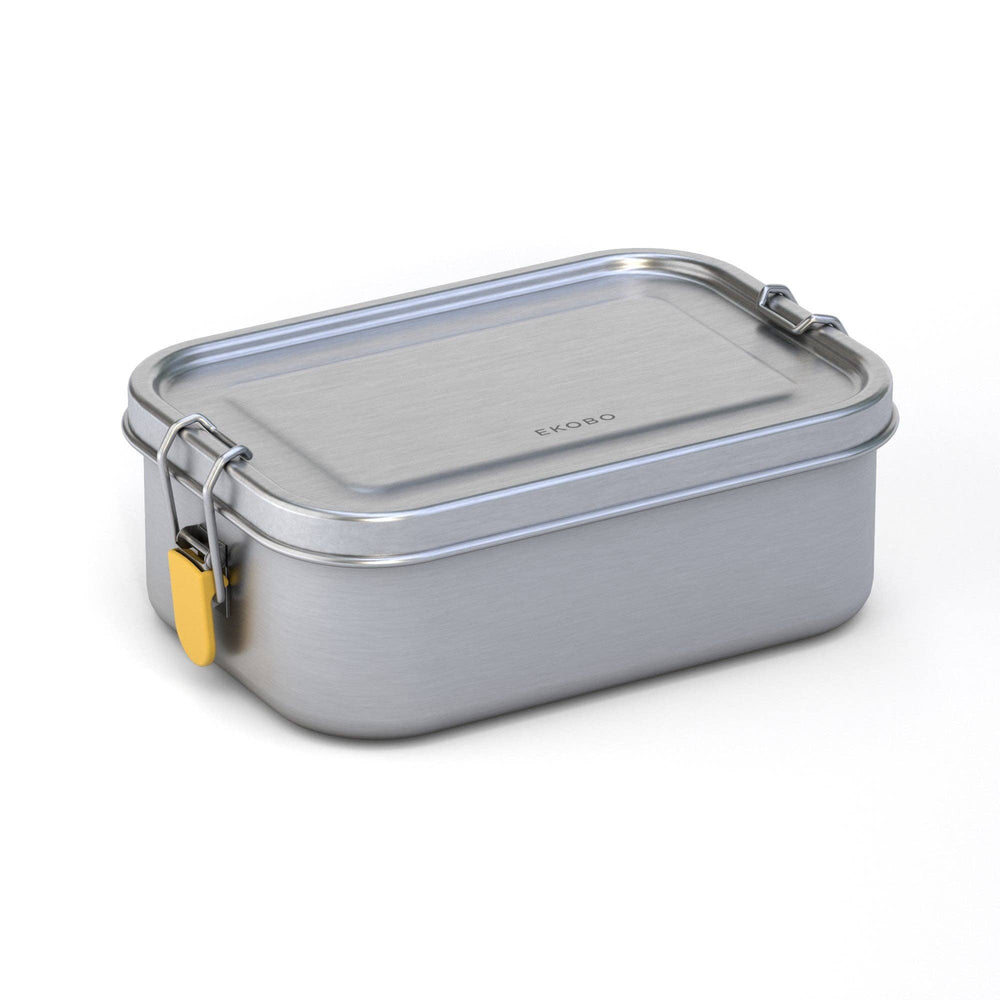 EKOBO - Stainless Steel Lunch Box with heat safe insert - Lemon