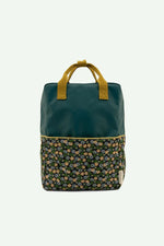 Sticky Lemon - backpack large | golden | edison teal + flower field green