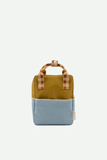 Sticky Lemon - small backpack | colourblocking | blue berry + willow brown + pear green (drop 2)