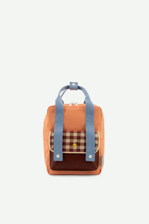 Sticky Lemon - backpack small | gingham | cherry red + sunny blue + berry swirl