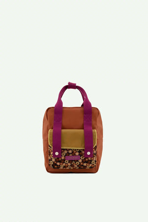 Sticky Lemon - backpack small | golden | jeronicus brown + flowerfield pink