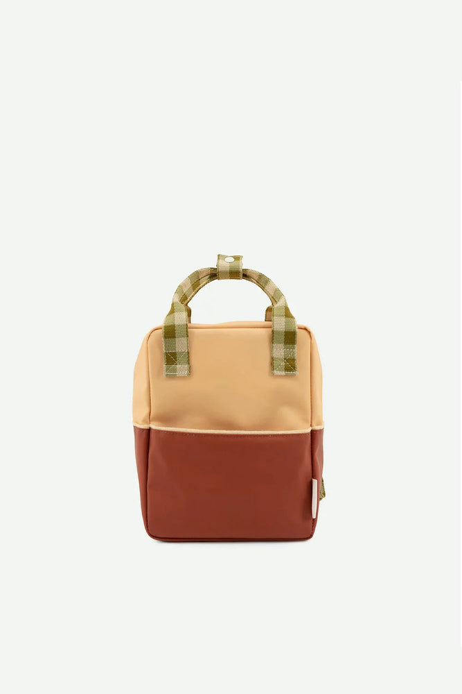 Sticky Lemon - small backpack | colourblocking | fig brown + apple tree + vanilla sorbet