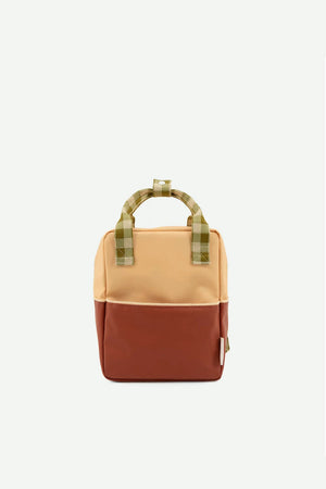 Sticky Lemon - small backpack | colourblocking | fig brown + apple tree + vanilla sorbet