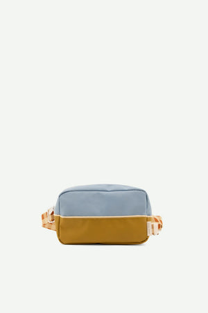 STICKY LEMON - fanny pack large | colourblocking | blueberry + willow brown + pear green