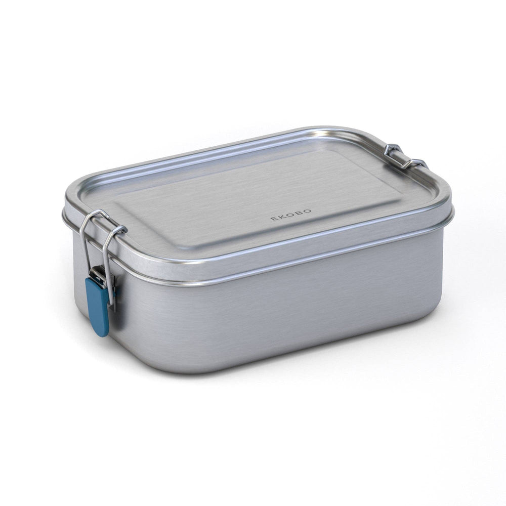 EKOBO - Stainless Steel Lunch Box with heat safe insert - Blue Abyss