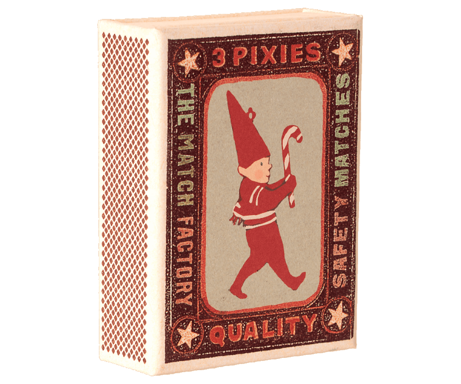 Maileg Metal ornaments in matchbox - 3 Pixies PREORDER
