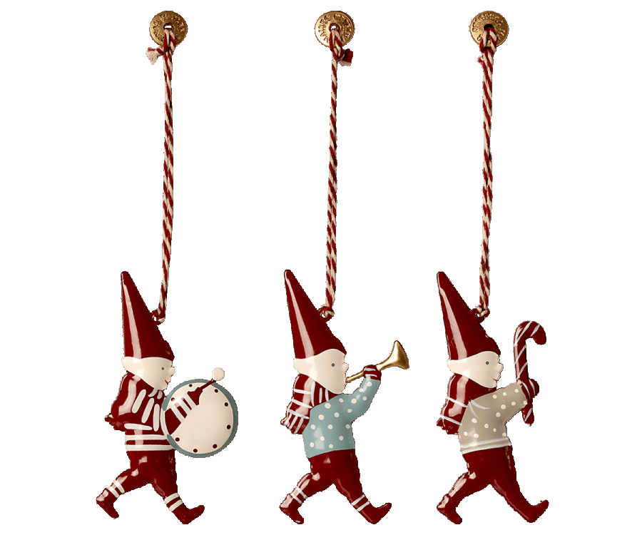 Maileg Metal ornaments in matchbox - 3 Pixies PREORDER