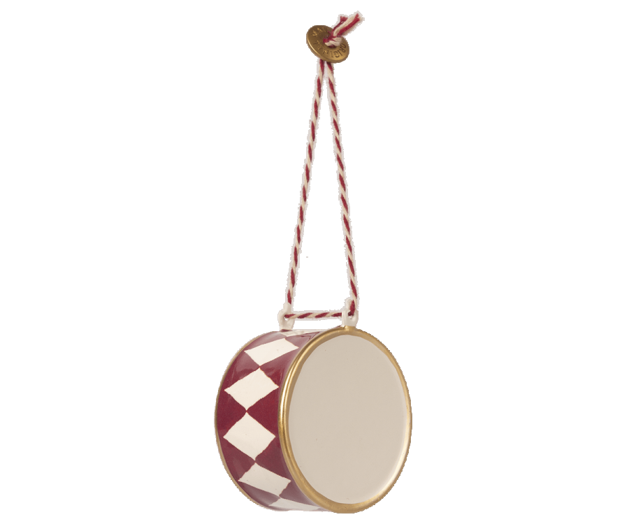 Maileg Metal ornament, Large drum - Red PREORDER